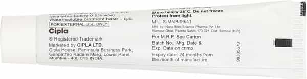 Cipladine 5% Oint 20Gm