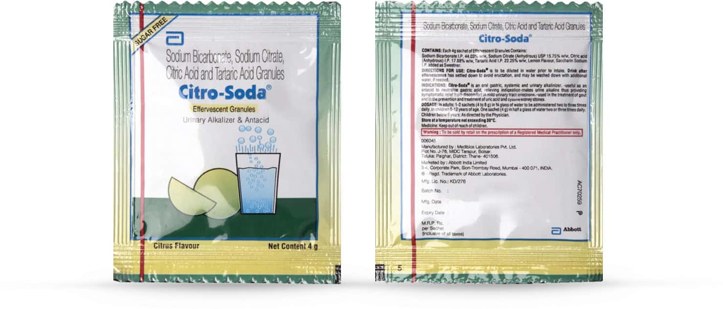 Buy CITRO SODA SF SACH 4GM Online & Get Upto 60 OFF at PharmEasy