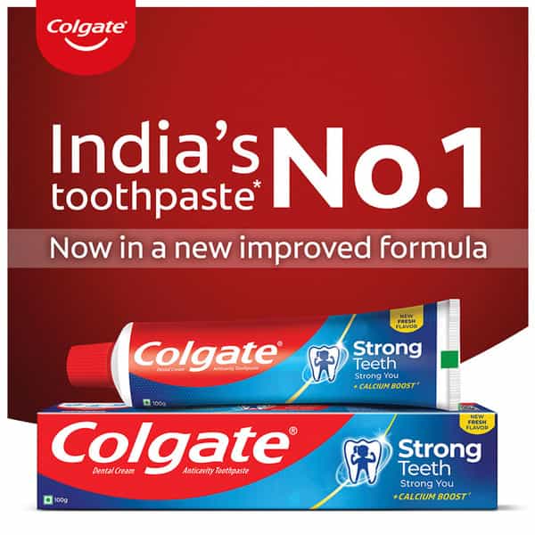 Colgate Toothpaste - Strong Teeth Dental Cream - 200 G - Anti-Cavity