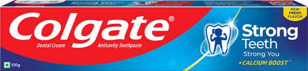 Colgate Toothpaste - Strong Teeth Dental Cream - 100 G - Anti-Cavity