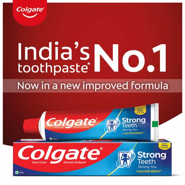 Colgate Toothpaste - Strong Teeth Dental Cream - 100 G - Anti-Cavity