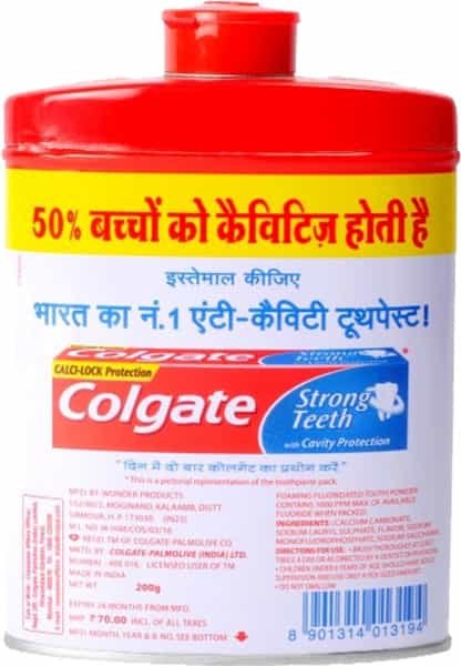 Colgate Toothpowder -With Calcium And Minerals - 200 G - Anti-Cavity