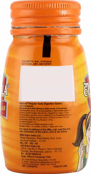 Dabur Hajmola | Regular | 120 Tablets