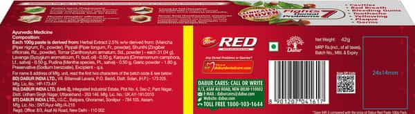 Dabur Red Tube Of 42Gm Tooth Paste