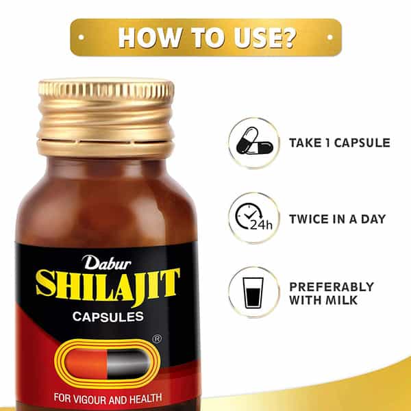 Dabur Shilajit Vitality Capsules Bottle Of 100