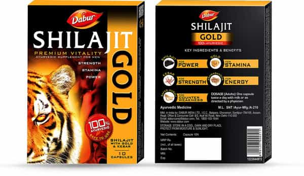 Dabur Shilajit Gold Vitality Capsules Strip Of 10