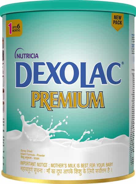 Dexolac Premium 1 Baby Food Infant Formula (Upto 6 Months) Tin Of 500 G