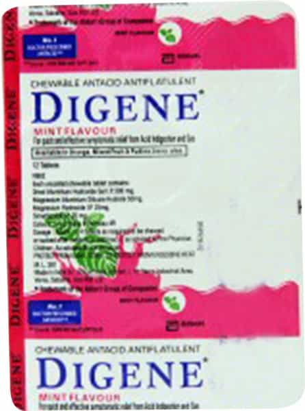Digene Mint Flaour Strip Of 12 Tablets