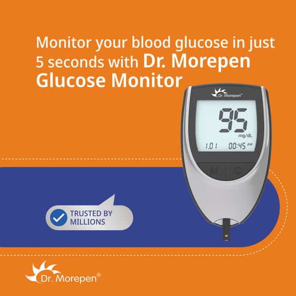 Dr. Morepen | Gluco One | Bg-03 | Blood Glucose Monitoring Sytem | | With 25 Test Strips