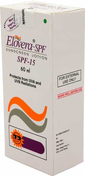 Elovera Sunscreen Spf 15 Bottle Of 60 Ml