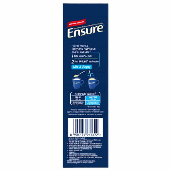 Ensure Balanced Nutrition For Adults Vanilla Flavour With Hbm Box Of 400 Gm