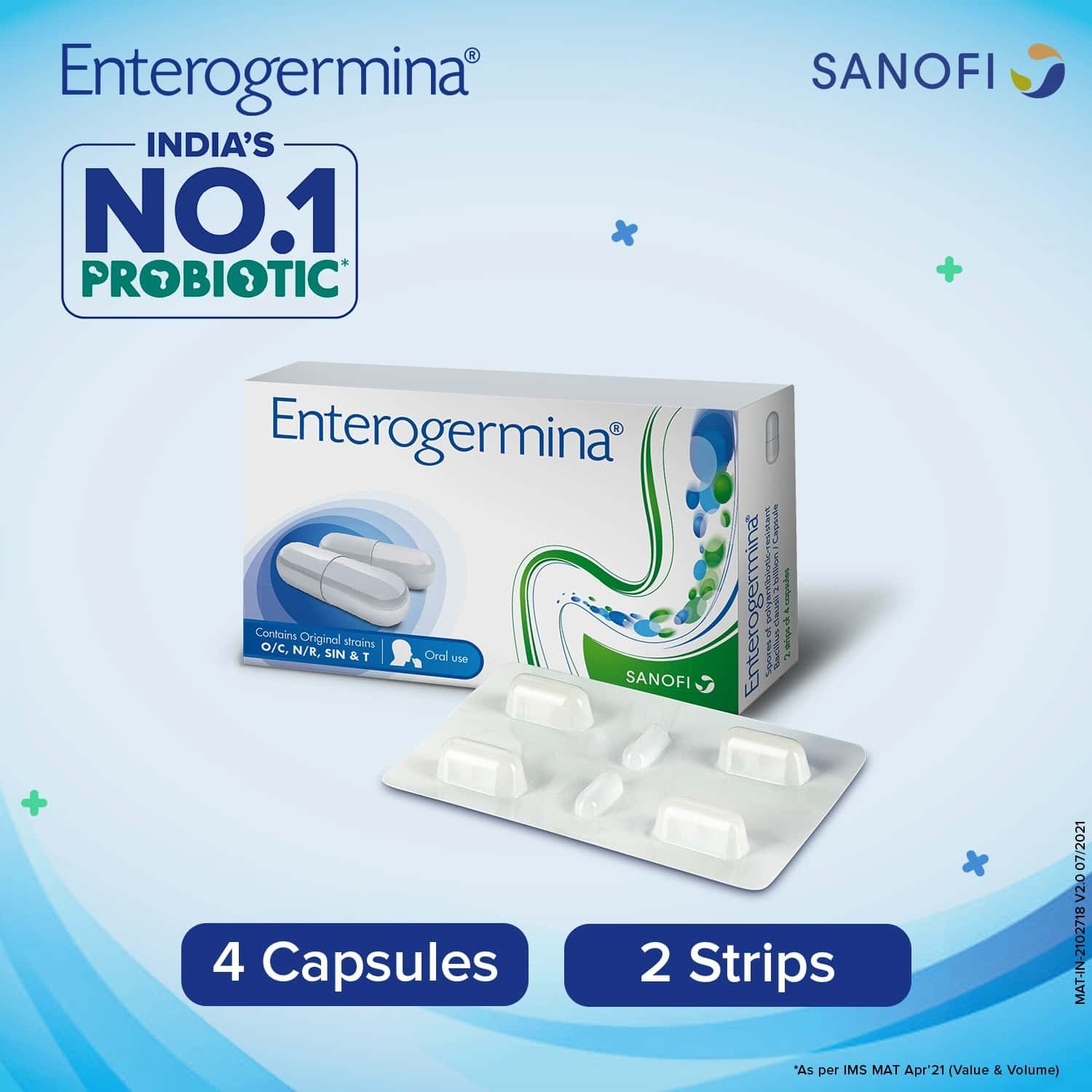 Buy ENTEROGERMINA, PROBIOTIC SUPPLEMENT FOR DIARRHEA TREATMENT