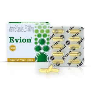 Evion 600mg | Vitamin E | Antioxidant To Repair & Protect Cells | Strip Of 10 Capsules