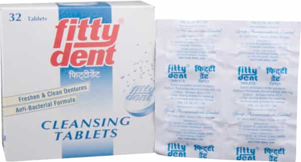 Fittydent Strip Of 4 Dental Tablets