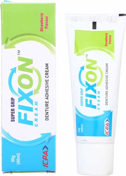 Fixon | Strawberry | Denture Adhesive Cream 50 Gm