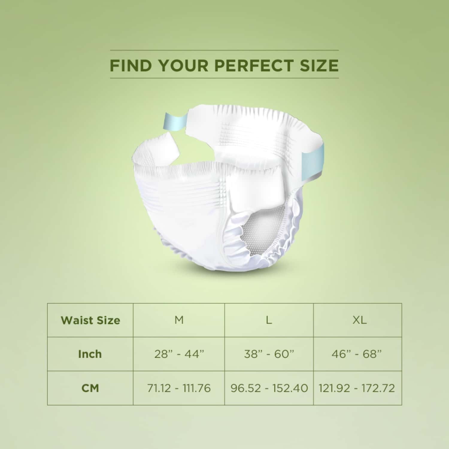 Buy Friends Easy Adult Diapers Medium Size Waist 2844 Inch High