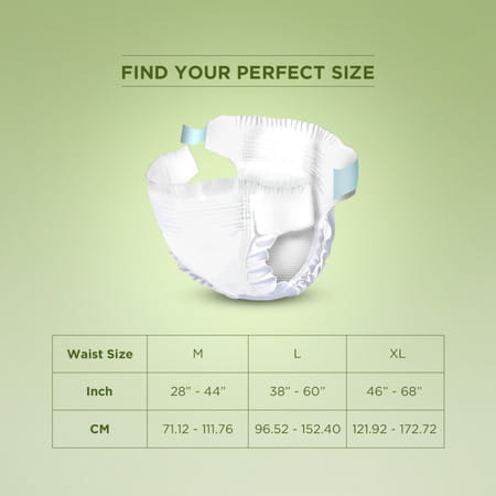 Friends Easy Adult Diapers Tape Style Core 10 Count (L) Waist Size 83-152 Cm(32.68-59.84 Inch)