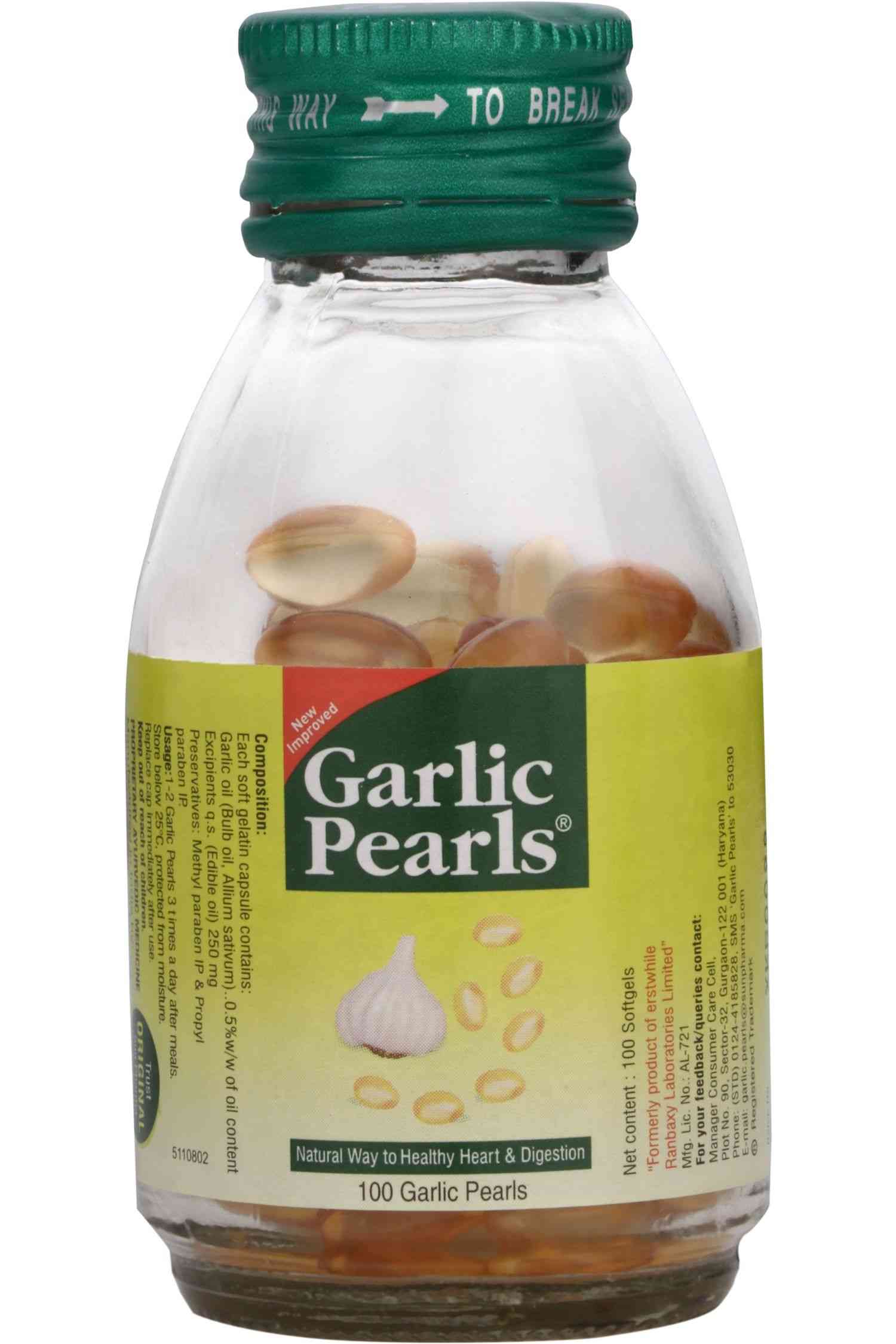 Buy Garlic Pearls Natural Way To Heathy Heart & Digestion 100s