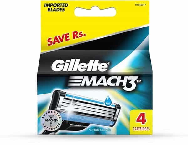 Gillette Mach 3 Manual Shaving Razor Blades - 4S Pack (Cartridge)
