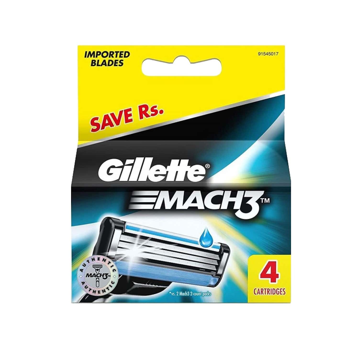 Buy GILLETTE MACH 3 MANUAL SHAVING RAZOR BLADES 4S PACK (CARTRIDGE