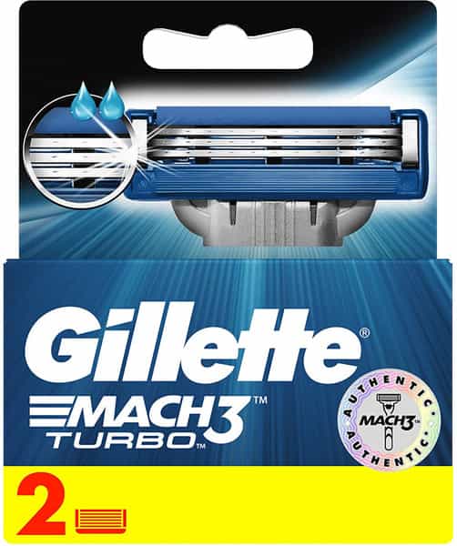 Gillette Mach3 Turbo Manual Shaving Razor Blades - 2S Pack (Cartridge)
