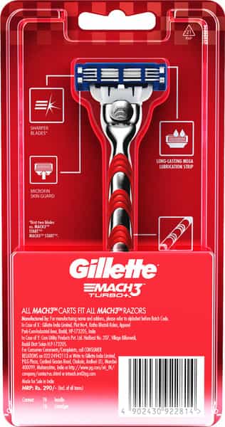 Gillette Mach 3 Turbo Manual Shaving Razor