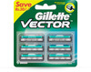 Gillette Vector Plus Manual Shaving Razor Blades Packet Of 6 (Cartridge)