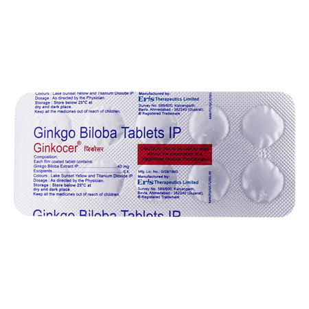 Ginkocer 40mg Strip Of 10 Tablets
