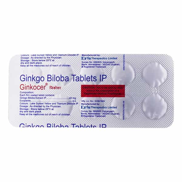 Ginkocer 40Mg Strip Of 10 Tablets