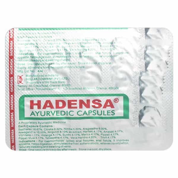 Hadensa Strip Of 10 Capsules