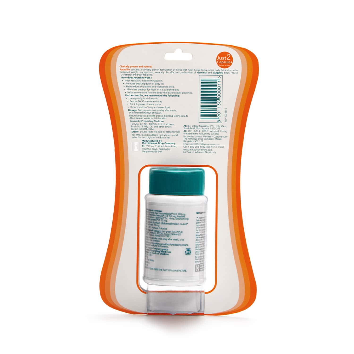 HIMALAYA AYURSLIM | FOR WEIGHT MANAGEMENT | BOTTLE | |60 CAPSULES
