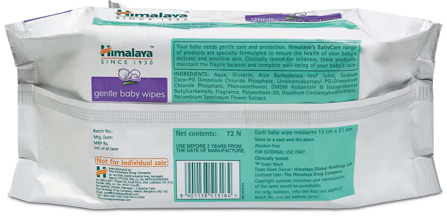 Buy Himalaya Baby Wipes Packet Of 72 'S Online at Flat 18 OFF* PharmEasy