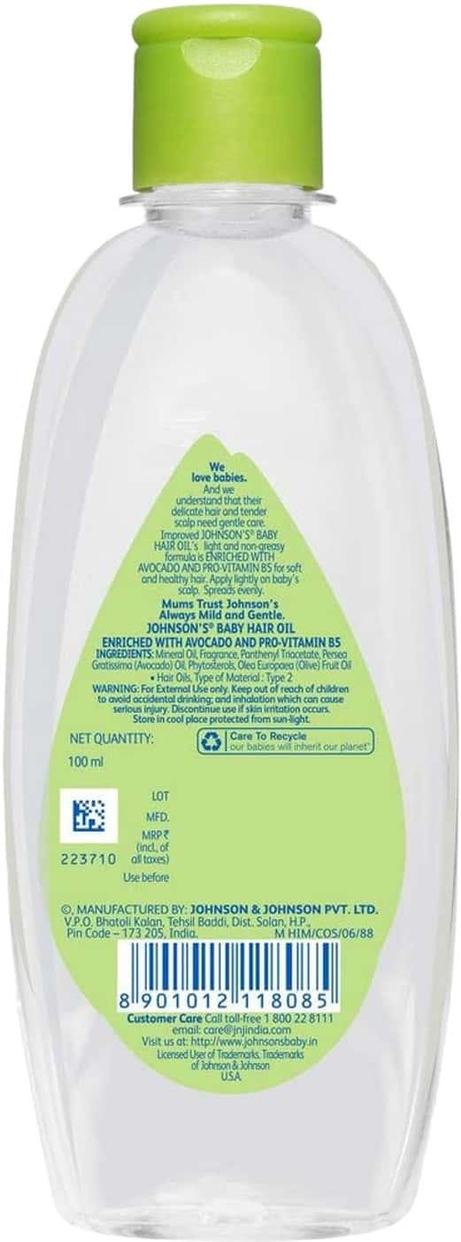 Buy JOHNSON'S BABY HAIR OIL 100ML Online & Get Upto 60 OFF at PharmEasy