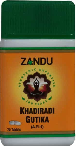 Zandu Khadiradi Gutika Tab 70'S