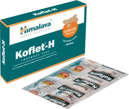 Himalaya Koflet-H | For Relief From Cough & Sore Throat | Lemon Flavour | Lozenges | 6 No'S