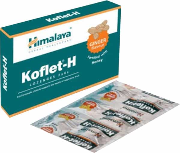 Himalaya Koflet-H | For Relief From Cough & Sore Throat | Lemon Flavour | Lozenges | 6 No's