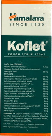 Himalaya Koflet Cough Syrup 100ml