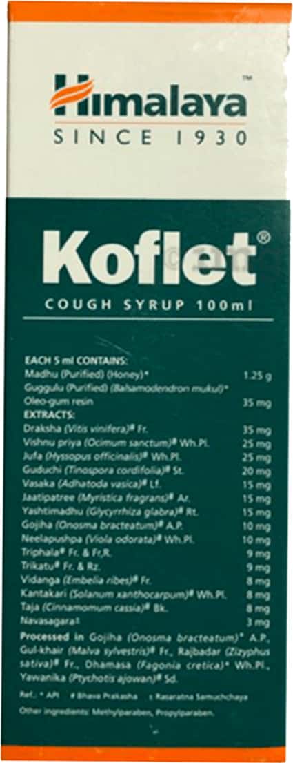 HIMALAYA KOFLET COUGH SYRUP 100ML