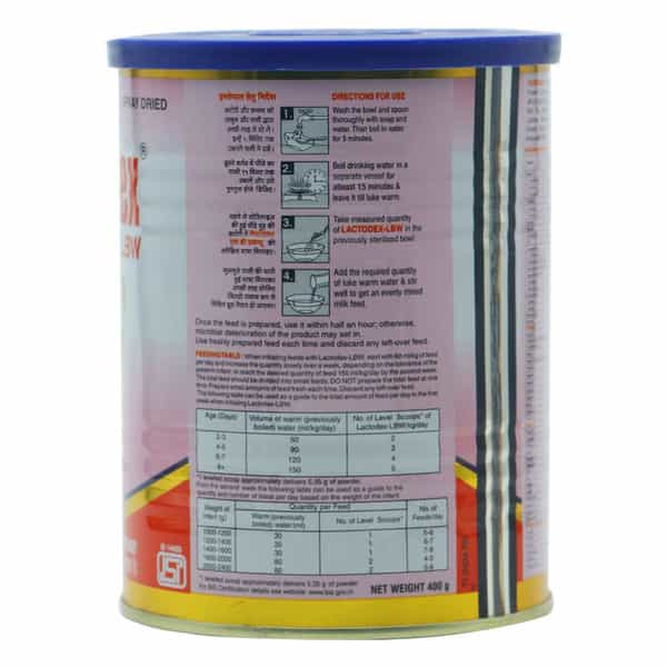 Lactodex Lbw Tin Of 400Gm Powder