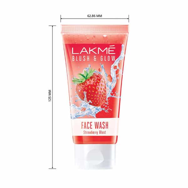 Lakme Blush & Glow Strawberry Freshness Gel Face Wash With Strawberry Extracts - 100 G