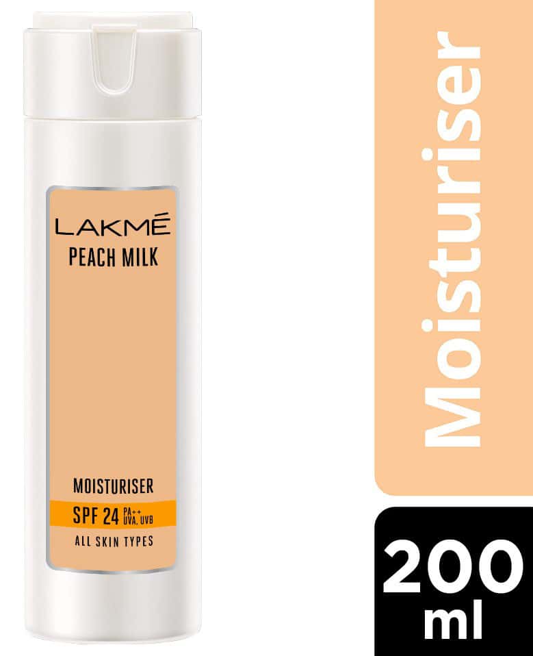 Buy Lakme Peach Milk Moisturizer Spf 24 Pa++, 200 Ml Online get Upto 60