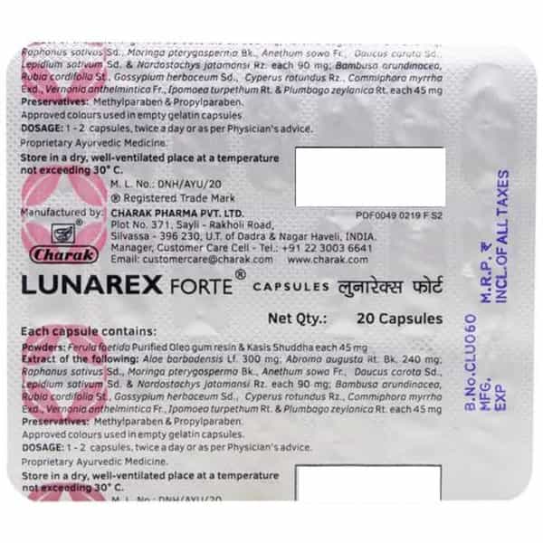 Lunarex Forte Capsules 20
