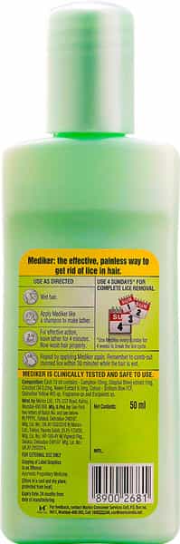 Mediker Anti Lice Treatment Shampoo Bottle Of 50 Ml
