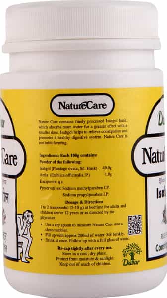 Dabur Naturecare Isabgol Constipation Relief Powder Bottle Of 100 Gm