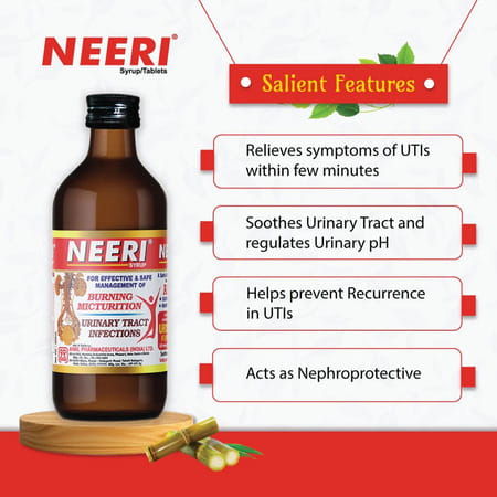 Aimil Neeri | Burning Micturition & Urinary Tract Infections | Bottle | Syrup | 100 Ml