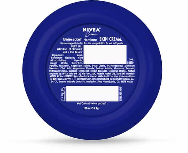 Nivea Creme Moisturizer Jar Of 100 Ml