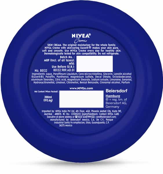 Nivea Creme Moisturizer Jar Of 200 Ml