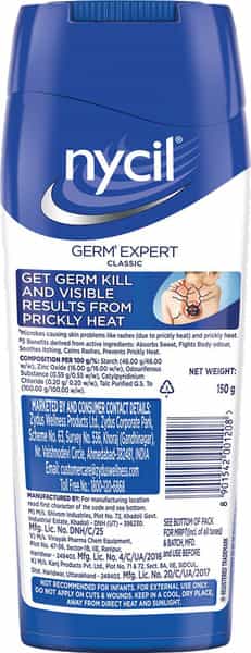 Nycil Classic Prickly Heat Talcum Powder - 150Gm