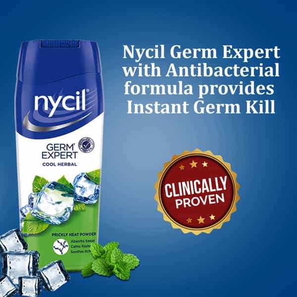 Nycil Cool Herbal Prickly Heat Powder Bottle Of 150 G