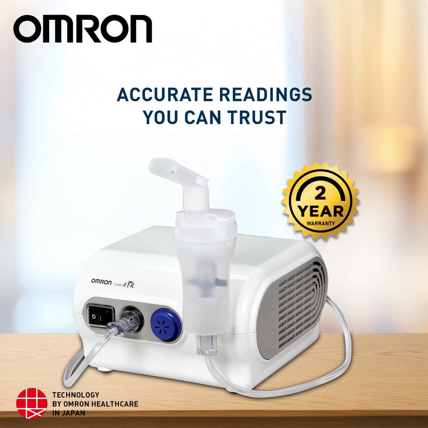 Omron OMRON COMP A-I-R吸引器 NE-C28 本体と付属品一式 Nebulizer